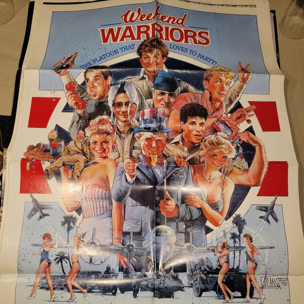 Weekend Warriors original movie poster classic 80s art!